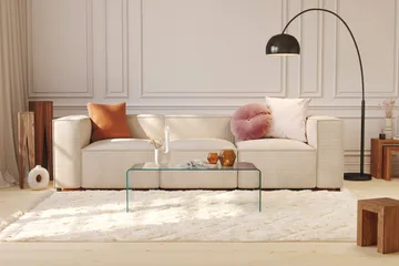 Cubo 4-seters Dyp Modulsofa i Manchester - Beige - Møbler - Sofaer - 3 seter sofa