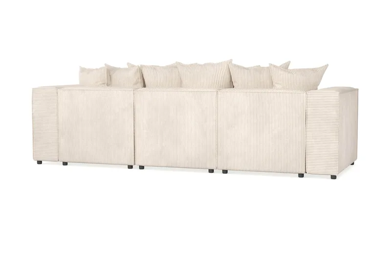 Cubo 4-seters Dyp Modulsofa i Manchester - Beige - Møbler - Sofaer - 3 seter sofa