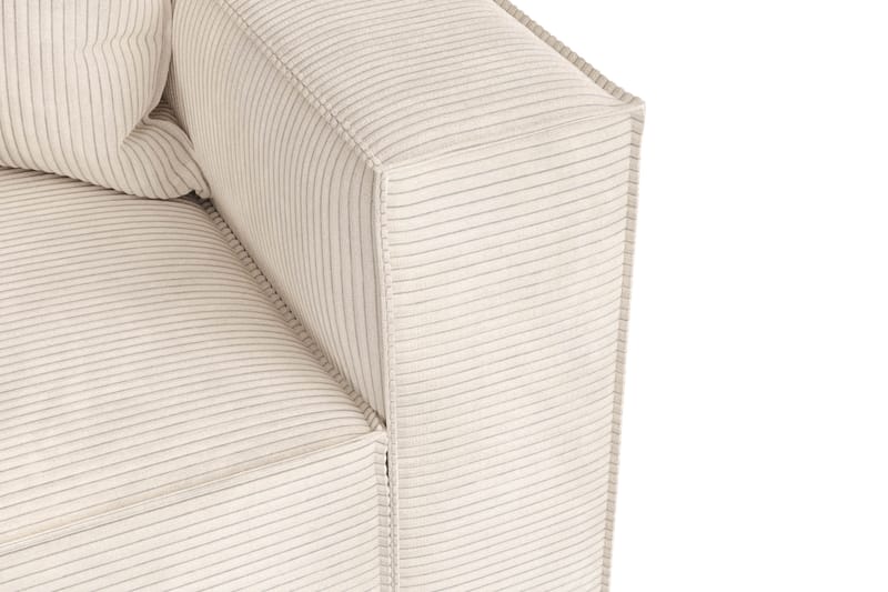 Cubo 4-seters Dyp Modulsofa i Manchester - Beige - Møbler - Sofaer - 3 seter sofa