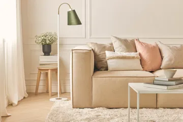 Cubo 4-seters Dyp Modulsofa i Stoff - Beige - Møbler - Sofaer - 3 seter sofa