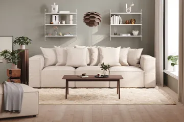 Cubo 4-seters Dyp Modulsofa i Stoff - Beige - Møbler - Sofaer - 3 seter sofa