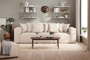 Cubo 4-seters Dyp Modulsofa i Stoff - Beige - Møbler - Sofaer - 3 seter sofa