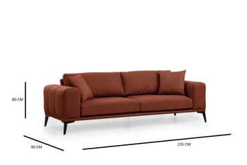 Daler Sofa 3-seter - Rød - Møbler - Sofaer - 3 seter sofa