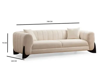 Devid Sofa 3-seter - Hvit - Møbler - Sofaer - 3 seter sofa