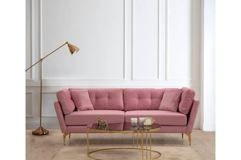 Dorval Sofa 3-seter - Rosa - Møbler - Sofaer - 3 seter sofa