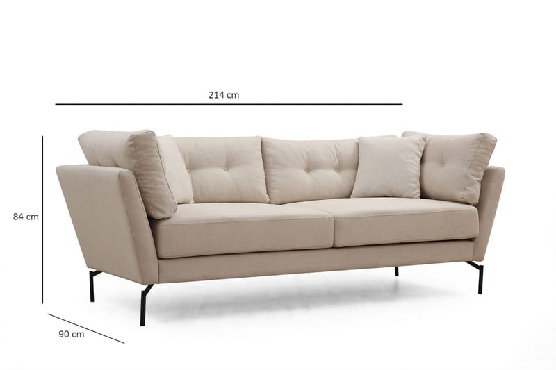 Dorval Sofa 3-seters - Beige - Møbler - Sofaer - 3 seter sofa