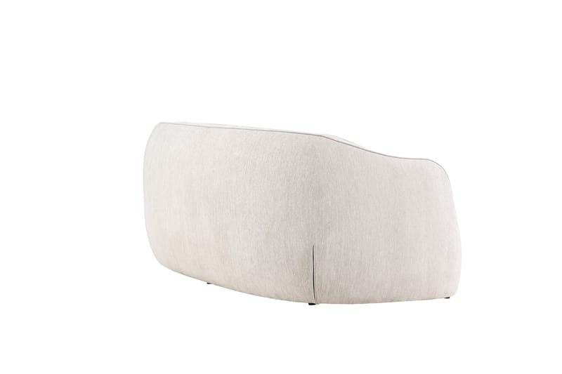 Elio 3-seters Myk Buet Sofa i Stoff - Lys Beige - Møbler - Sofaer - 3 seter sofa