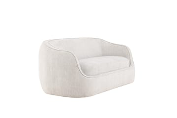 Elio 3-seters Myk Buet Sofa i Stoff - Lys Beige - Møbler - Sofaer - 3 seter sofa