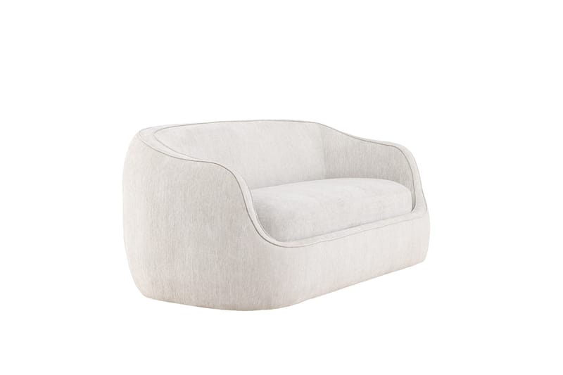 Elio 3-seters Myk Buet Sofa i Stoff - Lys Beige - Møbler - Sofaer - 3 seter sofa