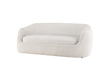 Elio 3-seters Myk Buet Sofa i Stoff - Lys Beige - Møbler - Sofaer - 3 seter sofa