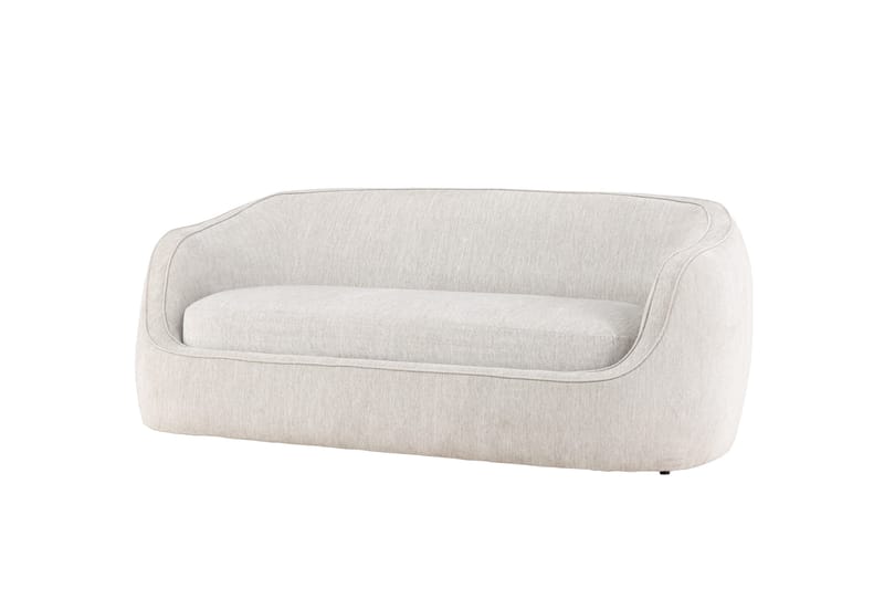 Elio 3-seters Myk Buet Sofa i Stoff - Lys Beige - Møbler - Sofaer - 3 seter sofa
