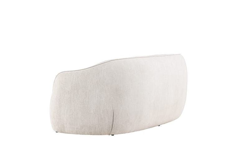 Elio 3-seters Myk Buet Sofa i Stoff - Lys Beige - Møbler - Sofaer - 3 seter sofa