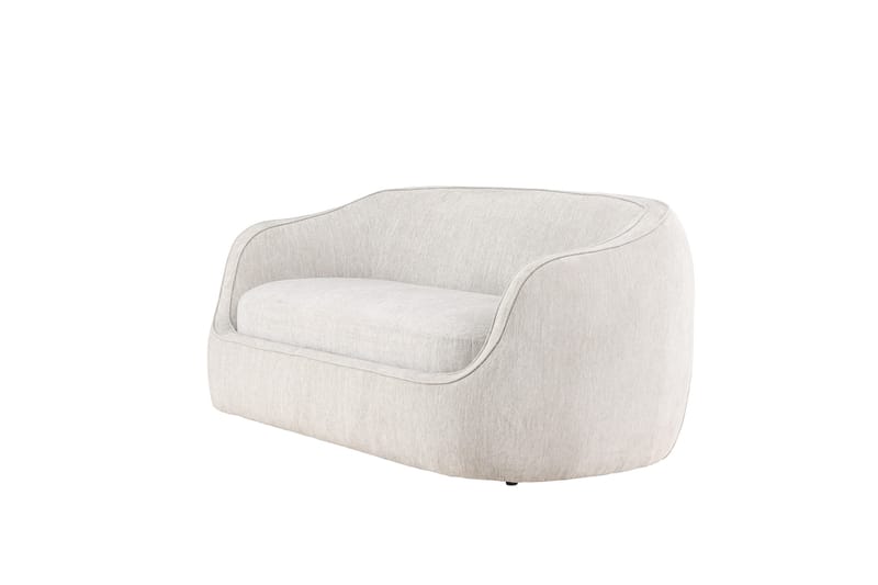Elio 3-seters Myk Buet Sofa i Stoff - Lys Beige - Møbler - Sofaer - 3 seter sofa