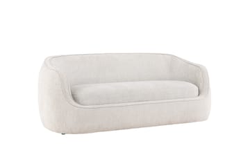 Elio 3-seters Myk Buet Sofa i Stoff - Lys Beige - Møbler - Sofaer - 3 seter sofa