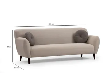 Ennadai Sofa 3-seters - Beige - Møbler - Sofaer - 3 seter sofa