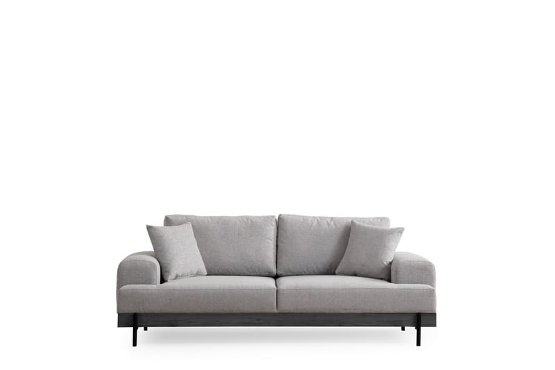 Eti 3-seter Sofa 98 cm i Stoff med Lave Armlener - Grå - Møbler - Sofaer - 3 seter sofa
