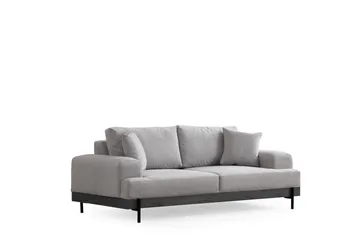 Eti 3-seter Sofa 98 cm i Stoff med Lave Armlener - Grå - Møbler - Sofaer - 3 seter sofa