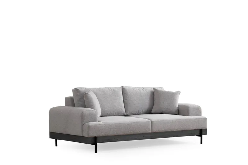 Eti 3-seter Sofa 98 cm i Stoff med Lave Armlener - Grå - Møbler - Sofaer - 3 seter sofa
