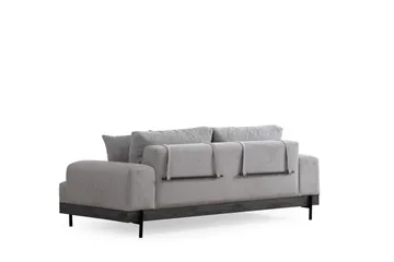 Eti 3-seter Sofa 98 cm i Stoff med Lave Armlener - Grå - Møbler - Sofaer - 3 seter sofa