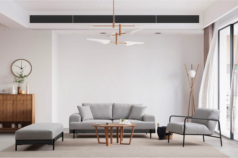 Eti Sofa 3-seter - Grå - Møbler - Sofaer - 3 seter sofa