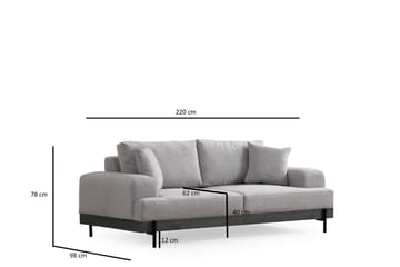 Eti Sofa 3-seter - Grå - Møbler - Sofaer - 3 seter sofa