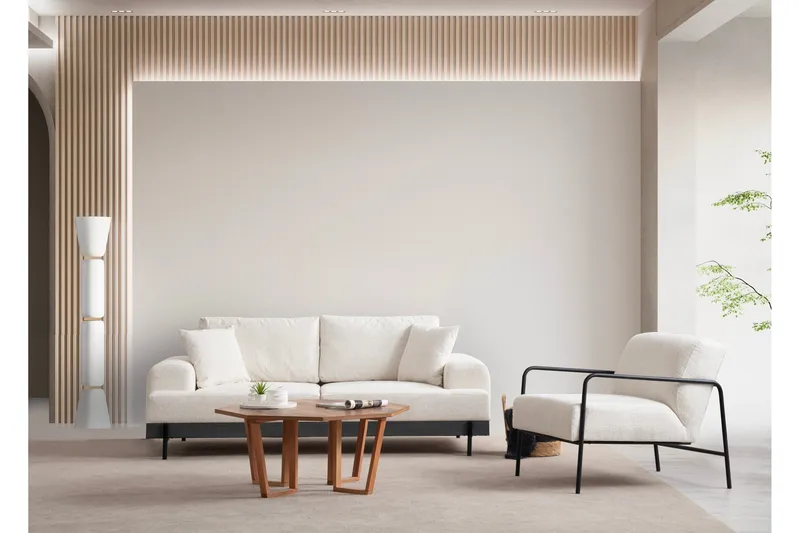 Eti Sofa 3-seter - Hvit - Møbler - Sofaer - 3 seter sofa