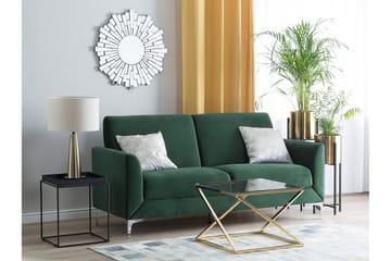 Fenes 3-seter Dyp Fløyelssofa - Grønn - Møbler - Sofaer - 3 seter sofa
