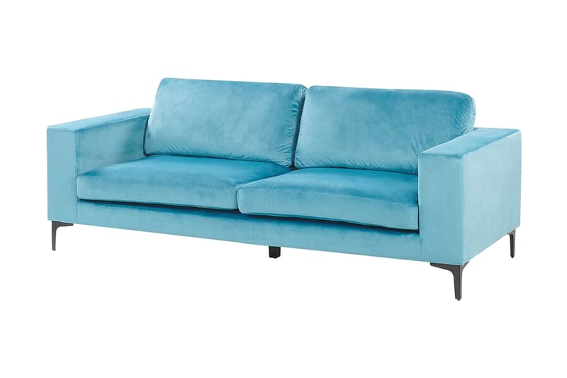 Fløyelssofa Alvetorp - Blå - Fløyelssofaer - 3 seter sofa