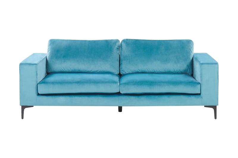 Fløyelssofa Alvetorp - Blå - Fløyelssofaer - 3 seter sofa