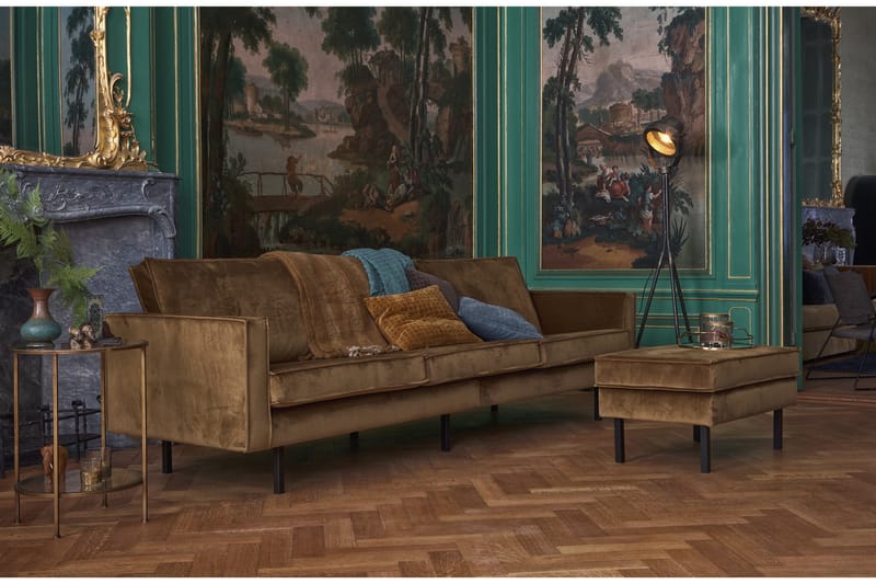 Fløyelssofa Dotty 3-seter - Gul - Møbler - Sofaer - 3 seter sofa