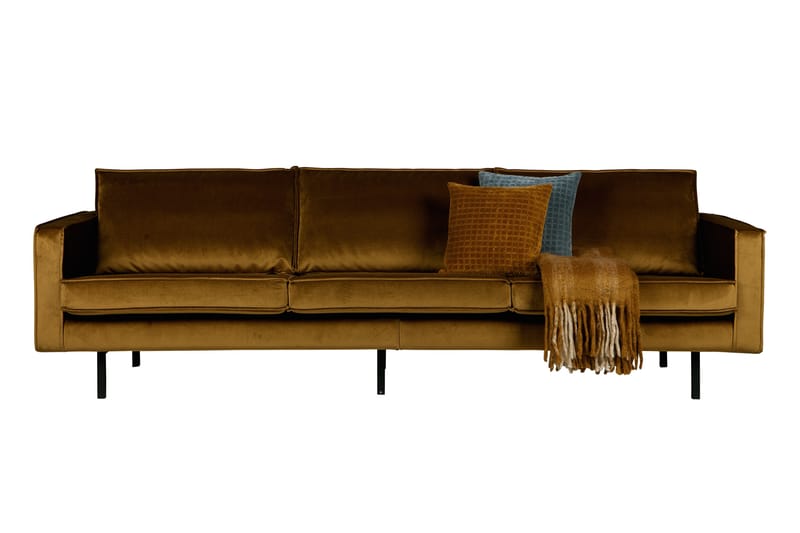 Fløyelssofa Dotty 3-seter - Gul - Møbler - Sofaer - 3 seter sofa