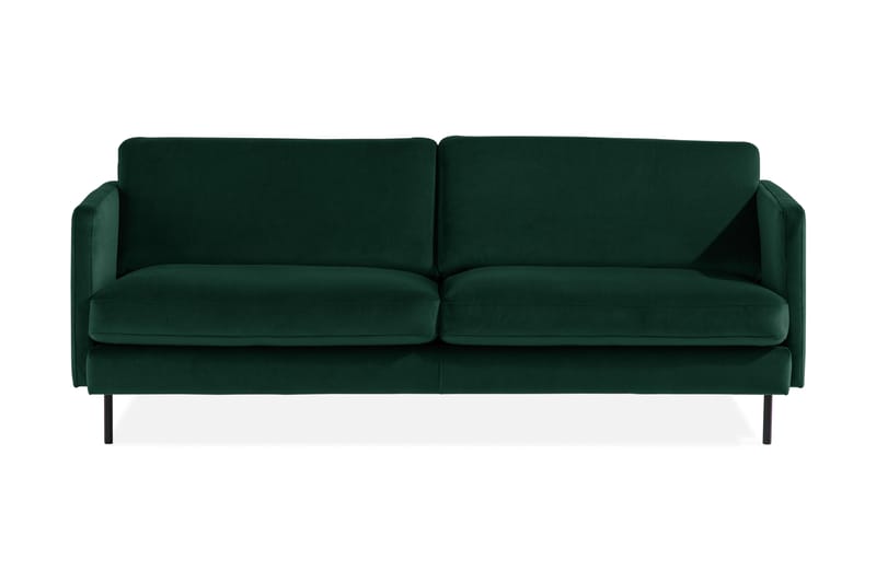 Fløyelssofa Elion 3-seter - Grønn - Fløyelssofaer - 3 seter sofa