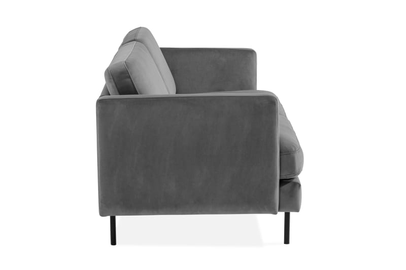 Fløyelssofa Elion 3-seter - Lysgrå - Fløyelssofaer - 3 seter sofa