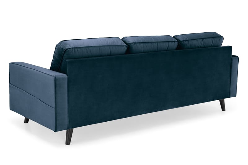 Fløyelssofa Miller 3-seter - Midnattsblå - Fløyelssofaer - 3 seter sofa