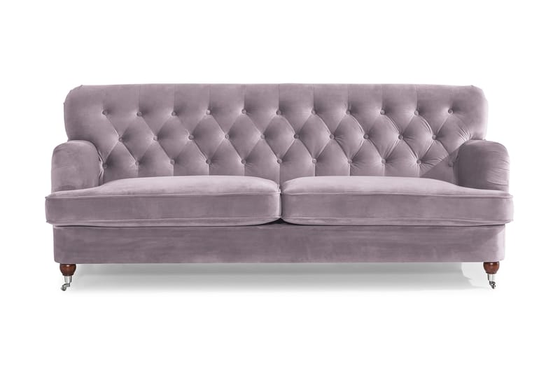 Fløyelssofa New Castle - Lilla - Fløyelssofaer - Howard-sofaer - 3 seter sofa