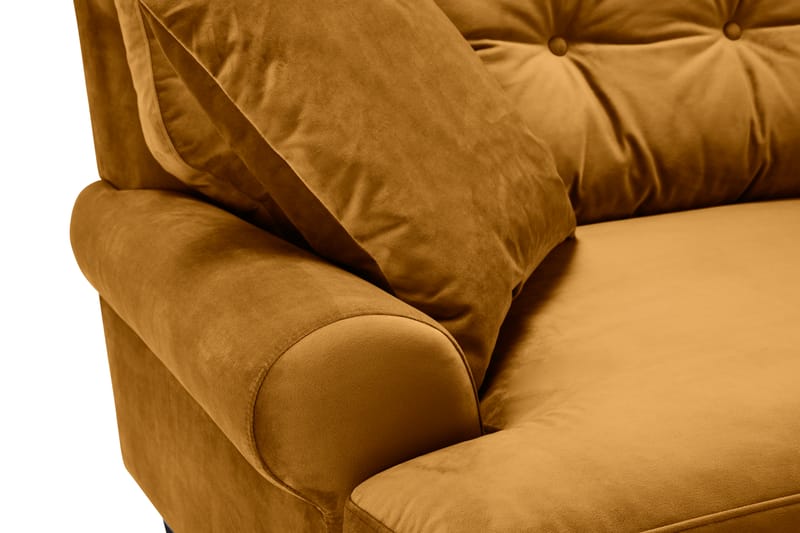 Fløyelssofa Webber 3-seter - Amber|Krom - Fløyelssofaer - Howard-sofaer - 3 seter sofa