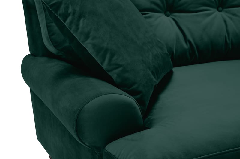 Fløyelssofa Webber 3-seter - Mørkgrønn|Krom - Fløyelssofaer - Howard-sofaer - 3 seter sofa