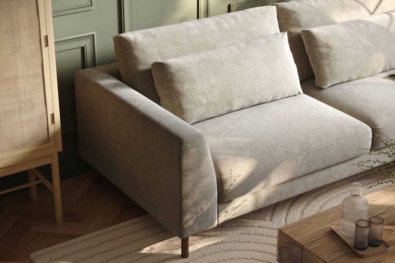 Florenz 3-seters Sofa i Chenille - Grå/Beige - Møbler - Sofaer - 3 seter sofa