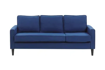Fuimaono Sofa med Fotskammel - Blå - Møbler - Sofaer - 3 seter sofa