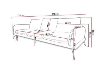 Graystone 3-sits Soffa beige - Møbler - Sofaer - 3 seter sofa