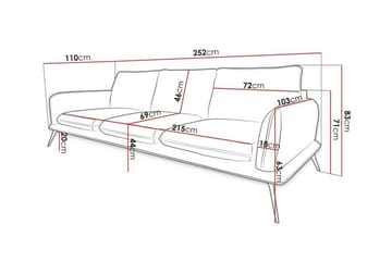 Graystone 3-sits Soffa Yellow - Møbler - Sofaer - 3 seter sofa