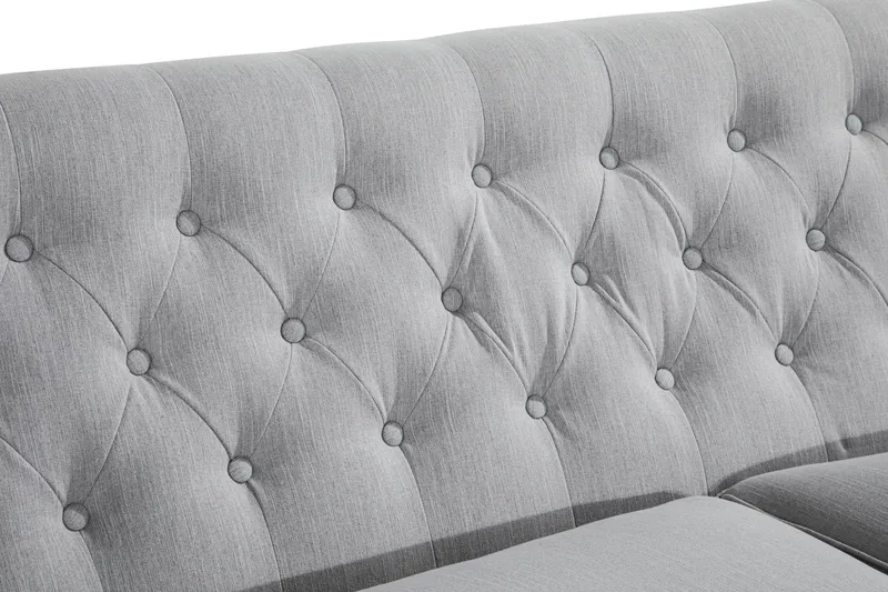 Howard 3-seters Stoffsofa - Grå - Møbler - Sofaer - 3 seter sofa