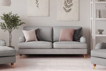 Howard Lyx 3-seters Stoffsofa - Lys grå - Møbler - Sofaer - 3 seter sofa