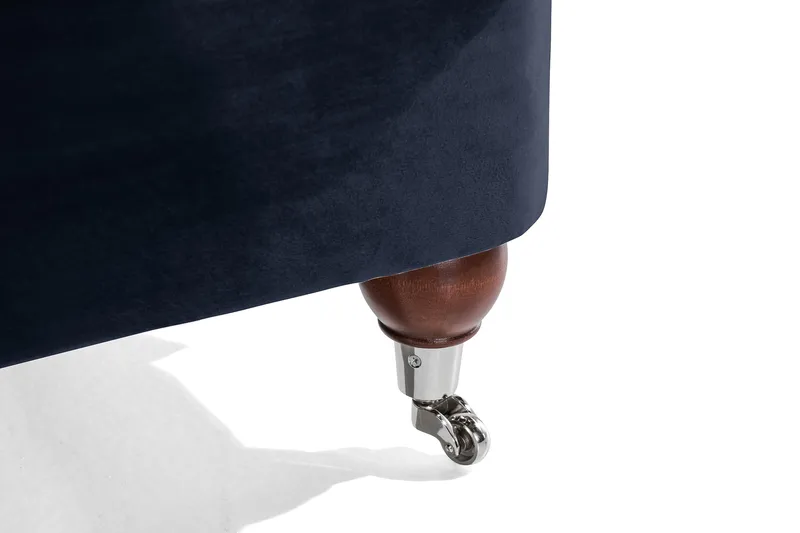 Howard Riviera 3-seters Fløyelssofa - Blå - Møbler - Sofaer - 3 seter sofa