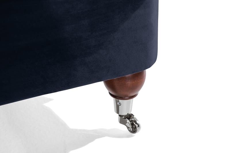 Howard Riviera 3-seters Fløyelssofa - Blå - Møbler - Sofaer - 3 seter sofa