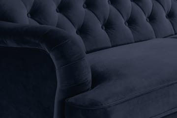 Howard Riviera 3-seters Fløyelssofa - Blå - Møbler - Sofaer - 3 seter sofa