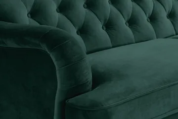 Howard Riviera 3-seters Fløyelssofa - Grønn - Møbler - Sofaer - 3 seter sofa