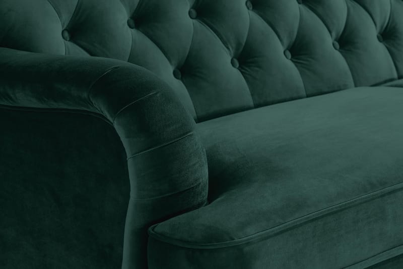 Howard Riviera 3-seters Fløyelssofa - Grønn - Møbler - Sofaer - 3 seter sofa