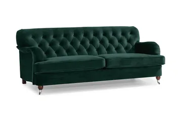 Howard Riviera 3-seters Fløyelssofa - Grønn - Møbler - Sofaer - 3 seter sofa