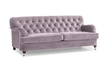 Howard Riviera 3-seters Fløyelssofa - Lilla - Møbler - Sofaer - 3 seter sofa
